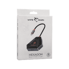 White Shark USB-C Hub Hexagon 6 u 1