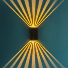 HOME & MARKER® Solarna zidna LED svjetiljka, vodootporna vanjska rasvjeta s automatskim paljenjem za vrt i terasu | ORALUMI, bijela