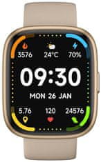 MaxCom Pametni sat Ecowatch 6, zlatne boje