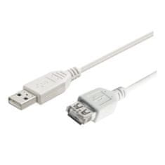 GBC Kon.El.Co. USB 2.0 produžni kabel, USB-AM na USB-AŽ, 3.0m, bijeli
