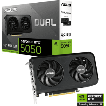 ASUS Grafička kartica Dual GeForce RTX 5050 OC, 8GB GDDR6, PCI-E 5.0 DUAL-RTX5050-O8G