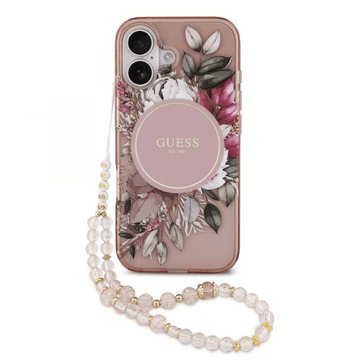 Guess Originalna maskica za iPhone 17 - MagSafe - Cvjetovi ružičasta - GUHMP17SHFWBRCESP