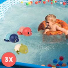 JOJOY® Set igračaka za kupanje 3x kornjače, plutajuće kupaonske igračke za bebe i djecu | TURTLITO