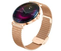 Forever Pametni sat Lucca SB-370, AMOLED, BT 5.3, Android + iOS, pozivi, IP68, ružičasto zlato (Rose Gold)
