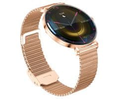 Forever Pametni sat Lucca SB-370, AMOLED, BT 5.3, Android + iOS, pozivi, IP68, ružičasto zlato (Rose Gold)