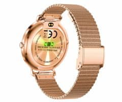 Forever Pametni sat Lucca SB-370, AMOLED, BT 5.3, Android + iOS, pozivi, IP68, ružičasto zlato (Rose Gold)
