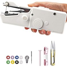 Netscroll Mini šivaći stroj, prijenosan, za brze popravke i DIY šivanje,ručni šivaći stro, jednostavan za korištenje, bijeli, Sewy