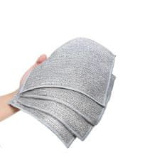 Netscroll Krpe za čišćenje, bez ogrebotina, za tvrdokornu prljavštinu, kuhinjske krpe za mokro ili suho čišćenje, univerzalne za kuhinju i kupaonicu, set 4 komada, SteelCloths