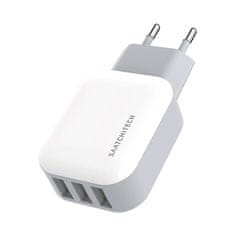 Netscroll USB adapter s 3 ulaza, za istovremeno punjenje 3 uređaja, kompaktan za dom, ured i putovanja, univerzalni punjač, AdapterUSB