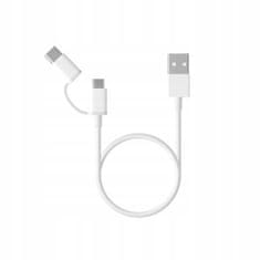 Xiaomi Mi 2-v-1 USB kabel (Micro USB na Type C - 100 cm), bel