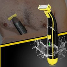 FRILLA® Električni brijač za tijelo, vodootporni trimer za mokro i suho brijanje bez iritacija | HYDROCUTER