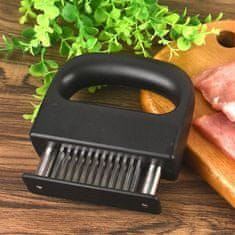 HOME & MARKER® Omekšivač mesa, kuhinjski tenderizer s 48 nehrđajućih oštrica za mariniranje i pripremu roštilja | TENDOMEAT