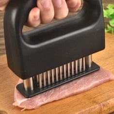 HOME & MARKER® Omekšivač mesa, kuhinjski tenderizer s 48 nehrđajućih oštrica za mariniranje i pripremu roštilja | TENDOMEAT