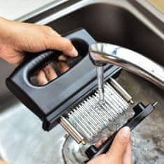 HOME & MARKER® Omekšivač mesa, kuhinjski tenderizer s 48 nehrđajućih oštrica za mariniranje i pripremu roštilja | TENDOMEAT