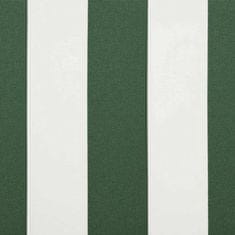 Vidaxl Nadstrešnica Zelena i bijela 450 x 350 x 165 cm Poliester