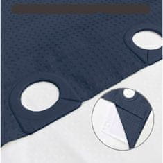 HOME & MARKER® Dvostruka zavjesa za tuširanje, vodootporna kupaonska zavjesa protiv prskanja s prozirnim dijelom | CURTELLE, plava