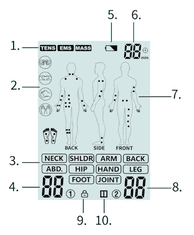 Manta Kombinirani elektrostimulator mišića R-C101L, 4 elektrode, 40 razina intenziteta, crni