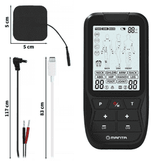 Manta Kombinirani elektrostimulator mišića R-C101L, 4 elektrode, 40 razina intenziteta, crni