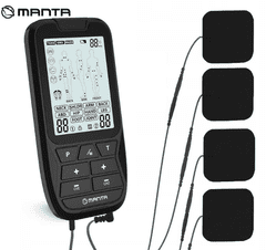 Manta Kombinirani elektrostimulator mišića R-C101L, 4 elektrode, 40 razina intenziteta, crni