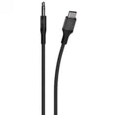Scosche HookUp Premium 3.5 mm pleteni audio kabel za USB-C uređaje, 1.0M, sivi