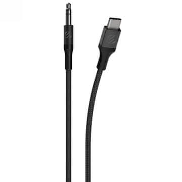 Scosche HookUp Premium 3.5 mm pleteni audio kabel za USB-C uređaje, 1.0M, sivi