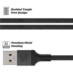 Scosche HookUp Premium 3.5 mm pleteni audio kabel za USB-C uređaje, 1.0M, sivi