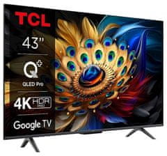 TCL 43C655 TV, 108 cm (43), QLED, Google TV
