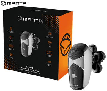 Manta Shavio HS-01BK bežični trimer, 8 nastavaka