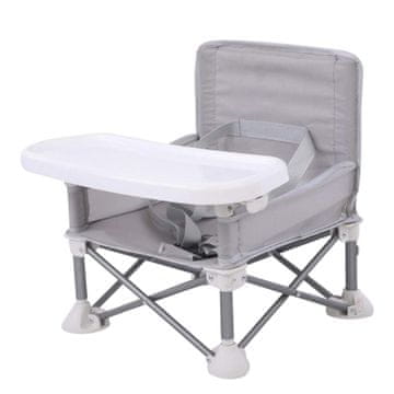 JOJOY® Sklopiva dječja stolica za hranjenje s pladnjem i pojasevima, prijenosna i kompaktna | BIBISEAT