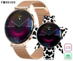 Forever Pametni sat Lucca SB-370, AMOLED, BT 5.3, Android + iOS, pozivi, IP68, ružičasto zlato (Rose Gold)