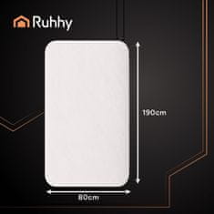 Ruhhy Električna periva grijaća podloga od 65 W, 190 x 80 cm, bijela
