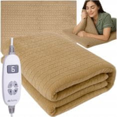 Ruhhy Električna periva grijaća deka od 85 W, 180 x 130 cm, bež boje