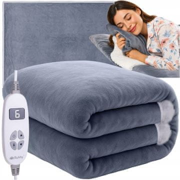 Ruhhy Električna periva grijaća deka od 85 W, 180 x 130 cm, sivo-bijela