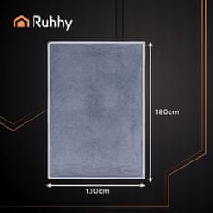 Ruhhy Električna periva grijaća deka od 85 W, 180 x 130 cm, sivo-bijela