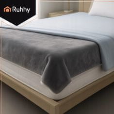 Ruhhy Električna periva grijaća deka od 85 W, 180 x 130 cm, sivo-bijela