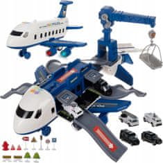 Kruzzel LED interaktivni sklopivi policijski avion zvuk 63cm