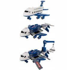 Kruzzel LED interaktivni sklopivi policijski avion zvuk 63cm
