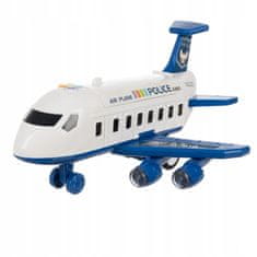 Kruzzel LED interaktivni sklopivi policijski avion zvuk 63cm