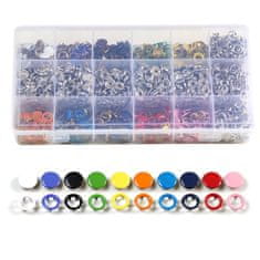 Netscroll Set od 100 dodatnih gumba u 10 boja, kompatibilni s alatom ButtonPliers, za majice, dječju odjeću i tekstilne dodatke, Buttons