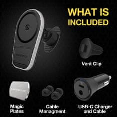 Scosche MagicMount Pro Charge5, nosač za bežično punjenje, ploča/ventilacija