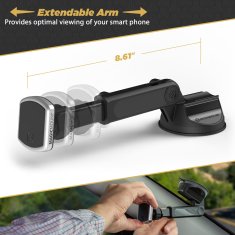 Scosche MagicMount Pro Extendo Teleskopski magnetski nosač, staklo/ploča