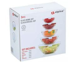 Alpina Set za čuvanje hrane, 5x, staklo