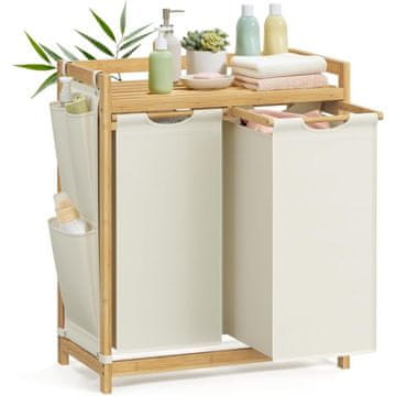 VASAGLE Košara za rublje, bijela, 100L, 2/1