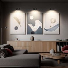 Netscroll Magnetne LED lampe za slike, zidne svjetiljke s 12 RGB boja, podesiva svjetlina i daljinski, USB punjenje, 2 kom, GalleryGlow