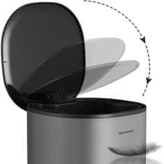 Songmics LTB14GS čelična kanta za smeće s pedalom, 5L, siva