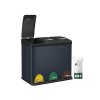 Songmics LTB24GS kanta za reciklažu, 3-u-1, 24 L, siva