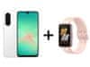 Samsung Galaxy A26 (A266) 5G mobitel, 128 GB, bijeli + Fit3 pametna narukvica, ružičasta/zlatna (SM-A266BZWBEUE-1)