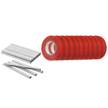 Set ljepljive trake 10 komada x 25 m i spajalice 10.000 kom.