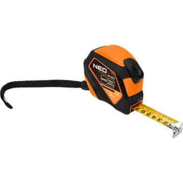 Čelična mjerna traka 5 m x 25 mm, automatsko zaključavanje, gumb za zaustavljanje, magnet