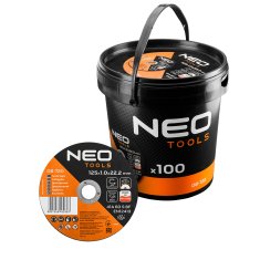 Metalne/INOX rezne ploče 125 x 1,0 x 22,2 mm, 41 A60-S-BF, kanta od 100 komada. Proizvedeno u Poljskoj